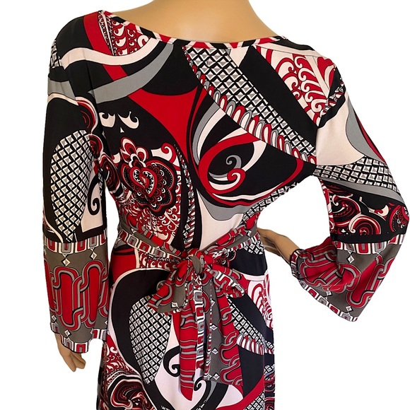 MISS BISOU | RED & BLACK DRESS SZ M - Picture 9 of 16